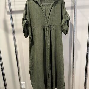 Zara Slit Linen Dress - XL